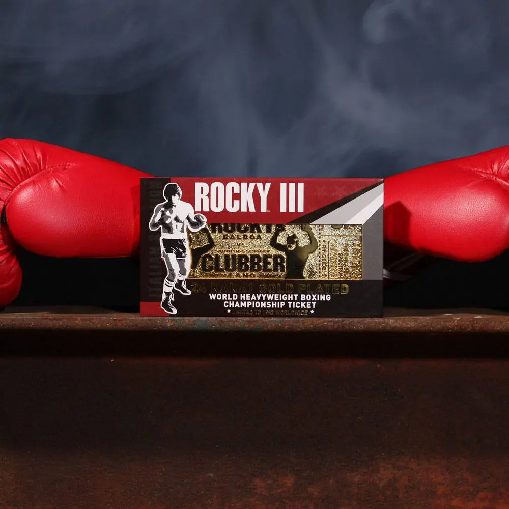 Rocky III Replica World Heavyweight Boxing Championship Ticket (gold plated) product photo