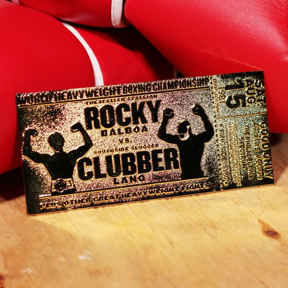 Rocky III Replica World Heavyweight Boxing Championship Ticket (gold plated) product photo