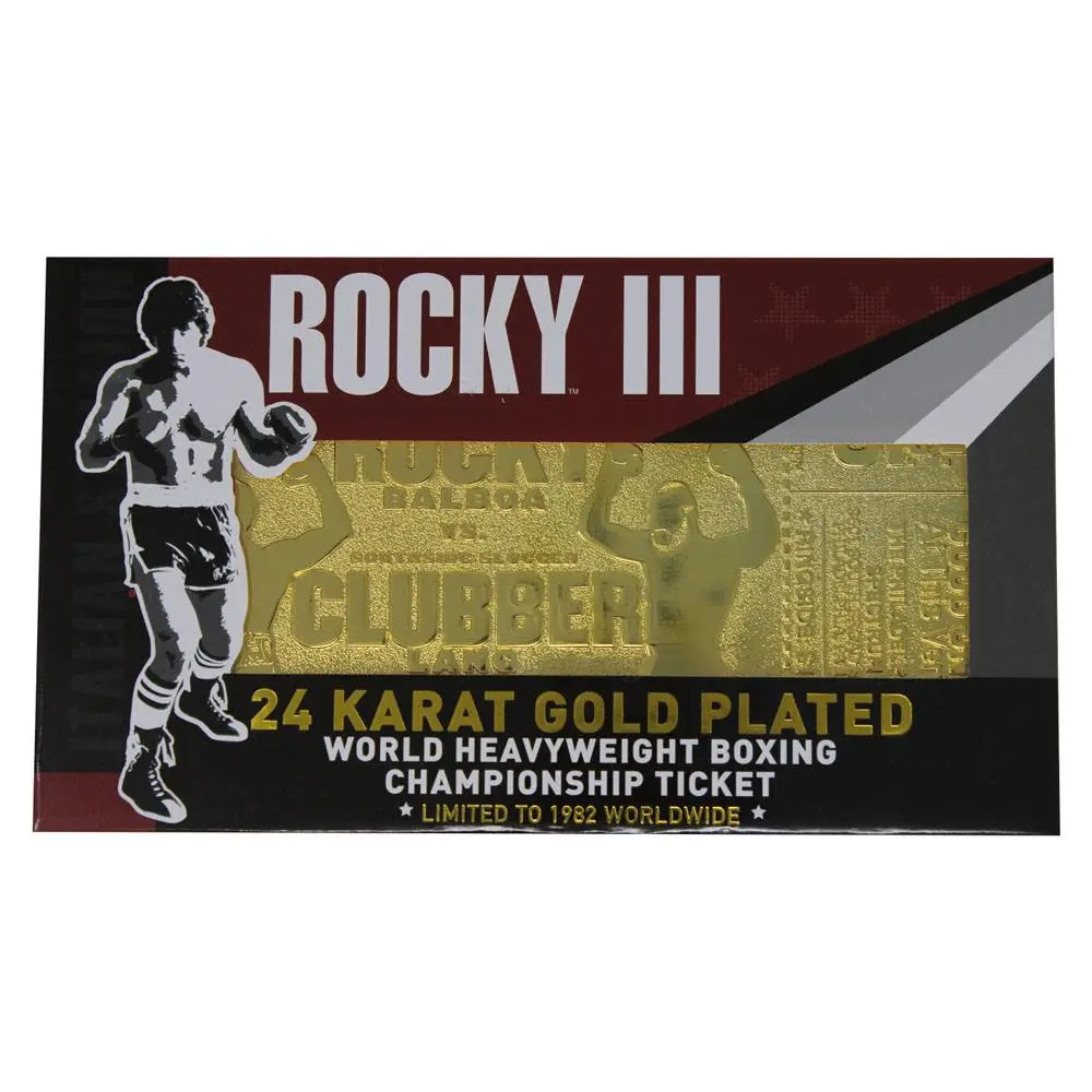 Rocky III Replica World Heavyweight Boxing Championship Ticket (gold plated) product photo
