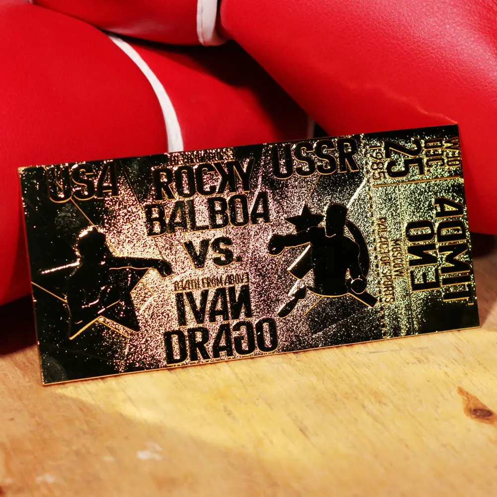 Rocky IV Replica East vs. West Fight Ticket (gold plated) product photo