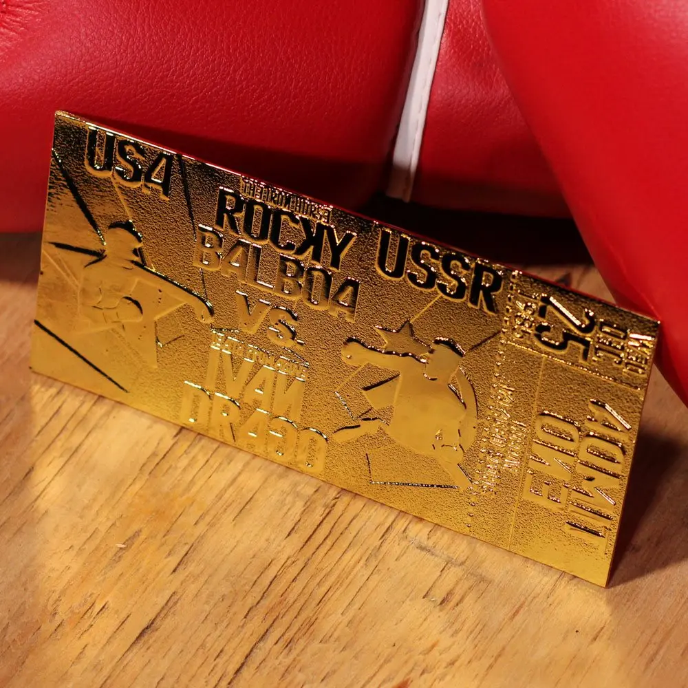 Rocky IV Replica East vs. West Fight Ticket (gold plated) product photo