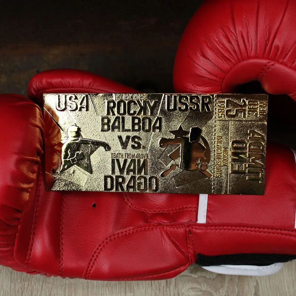 Rocky IV Replica East vs. West Fight Ticket (gold plated) product photo