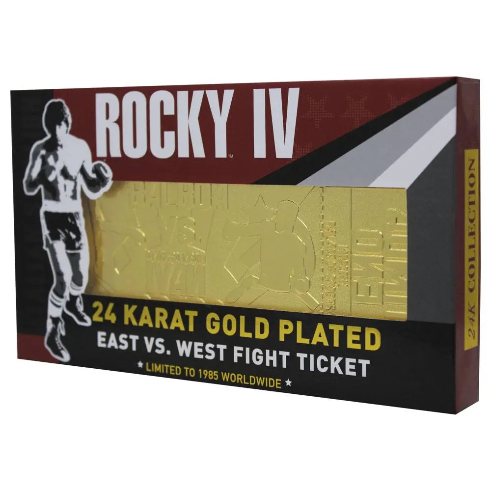 Rocky IV Replica East vs. West Fight Ticket (gold plated) product photo