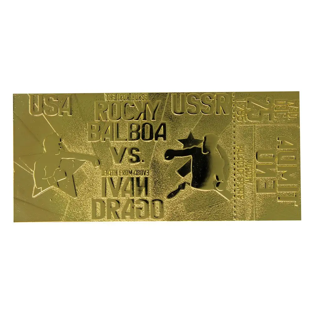 Rocky IV Replica East vs. West Fight Ticket (gold plated) product photo