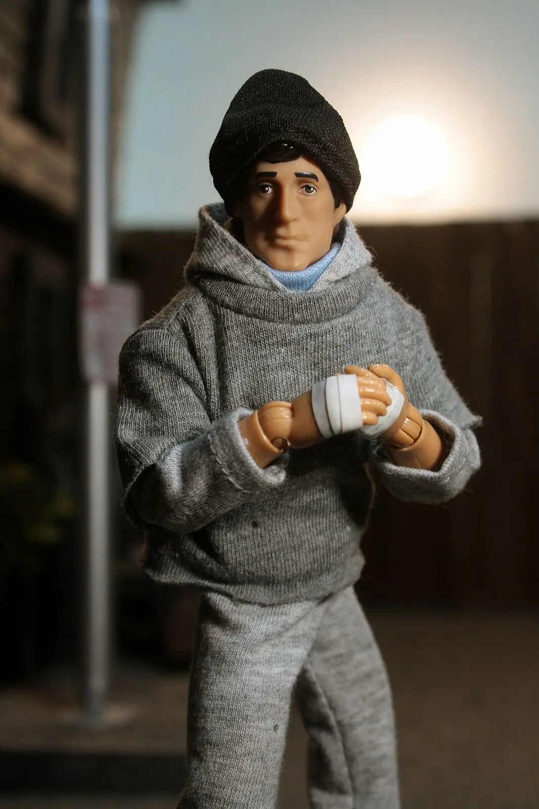 Rocky Action Figure New Rocky Balboa in Sweatsuit 20 cm product photo