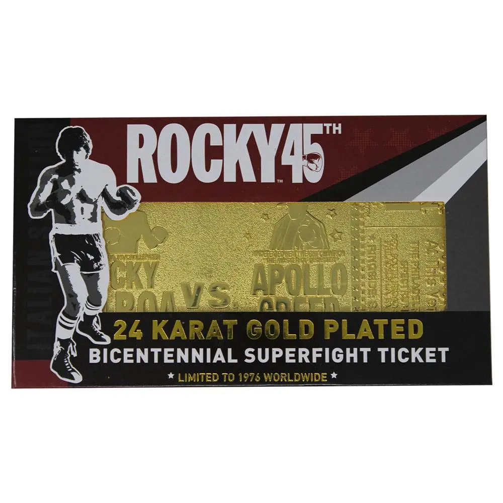 Rocky Replica 45th Anniversary Bicentennial Superfight Ticket (gold plated) product photo
