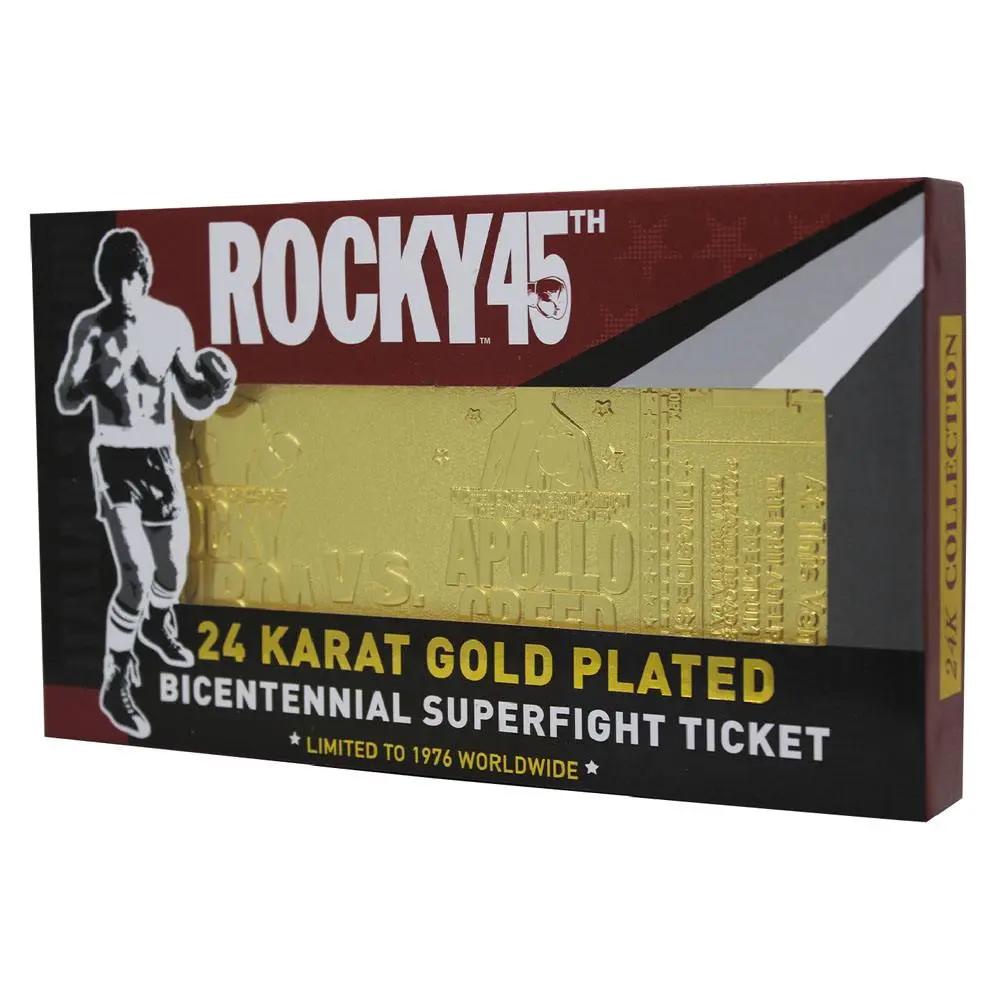 Rocky Replica 45th Anniversary Bicentennial Superfight Ticket (gold plated) product photo