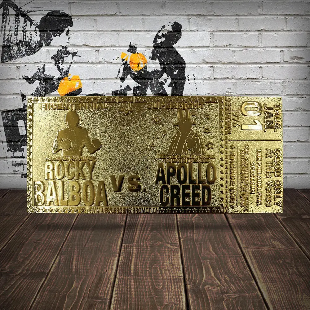 Rocky Replica 45th Anniversary Bicentennial Superfight Ticket (gold plated) product photo