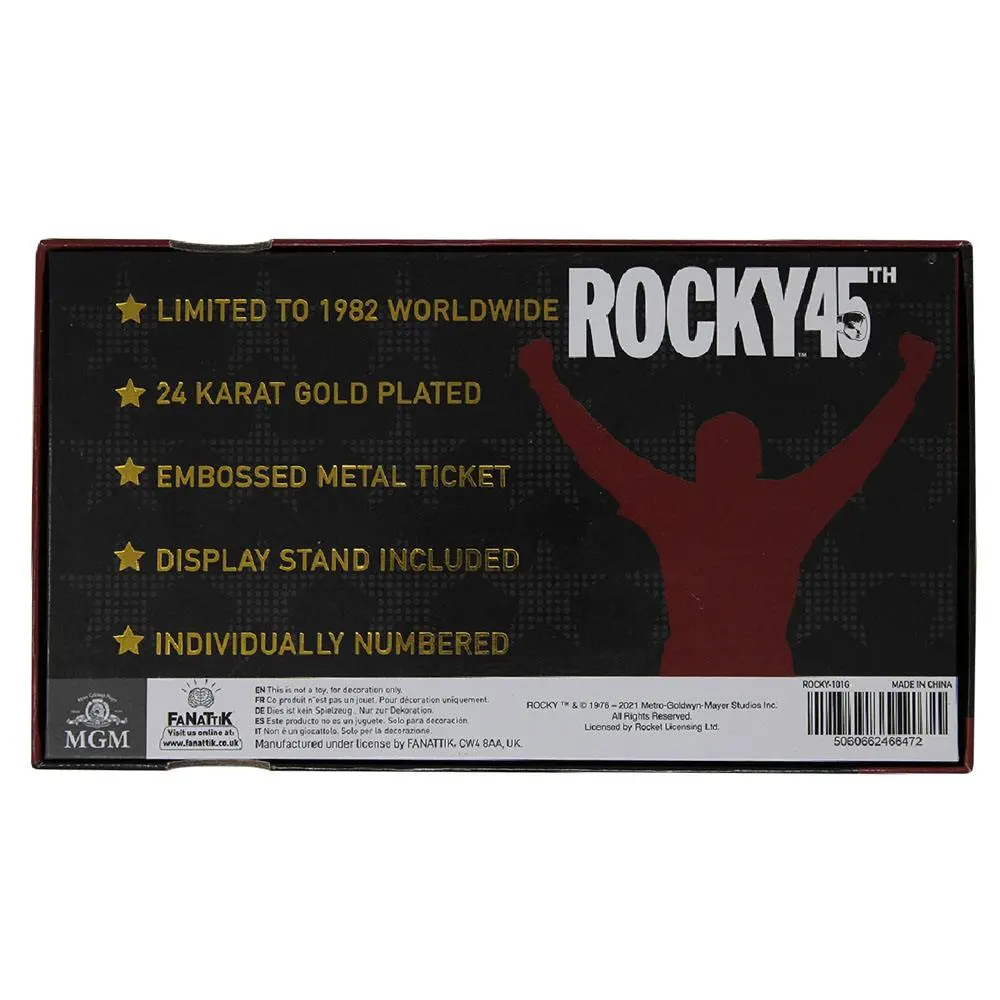 Rocky Replica 45th Anniversary Bicentennial Superfight Ticket (gold plated) product photo