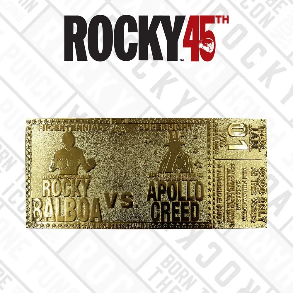 Rocky Replica 45th Anniversary Bicentennial Superfight Ticket (gold plated) product photo
