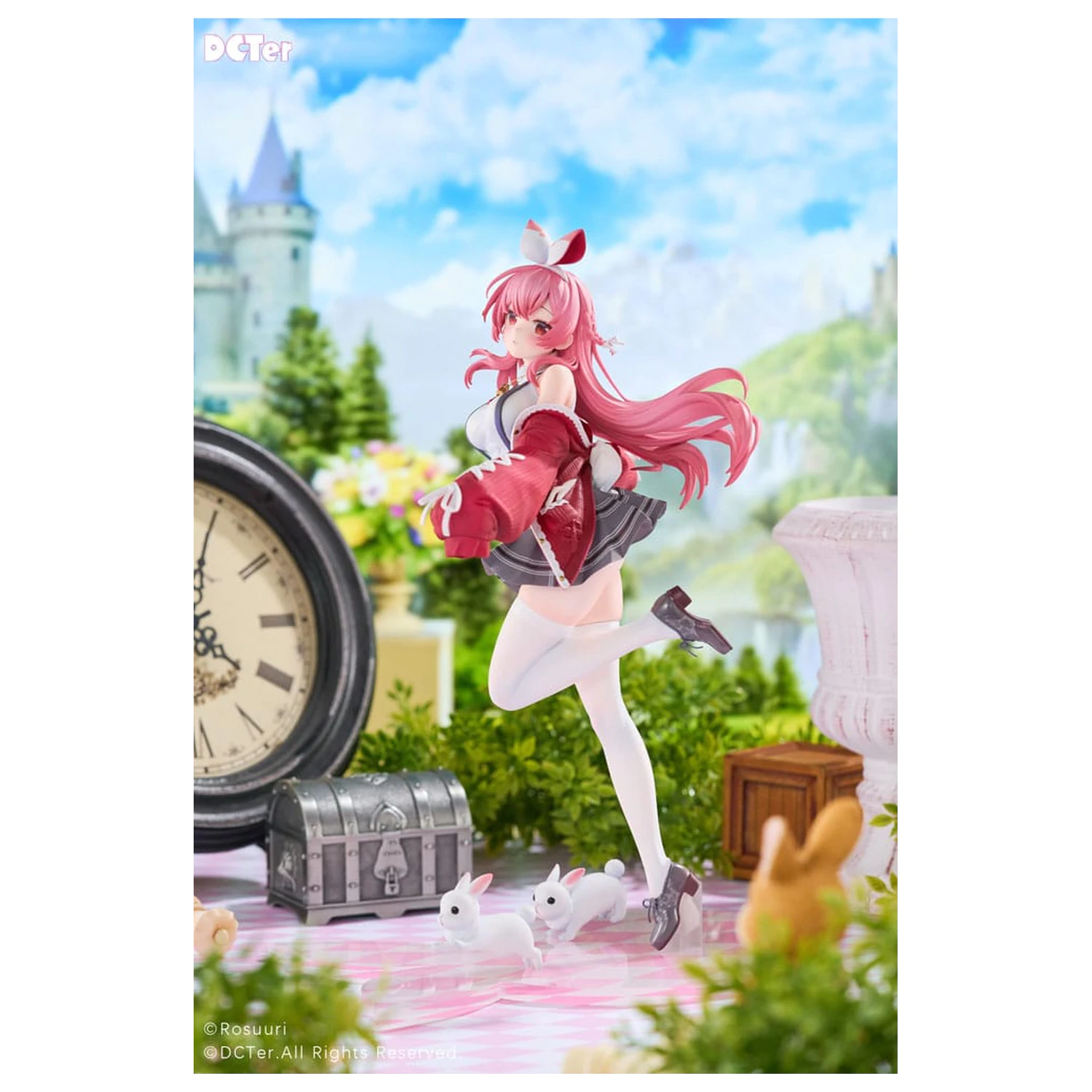 Rosuuri Original Character PVC Statue 1/7 White Rabbit Rosu Casual Clothes Ver. 25 cm product photo