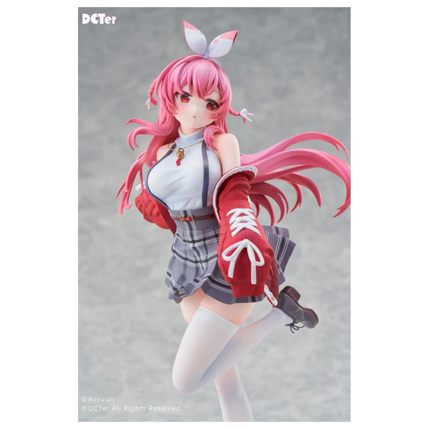 Rosuuri Original Character PVC Statue 1/7 White Rabbit Rosu Casual Clothes Ver. 25 cm product photo