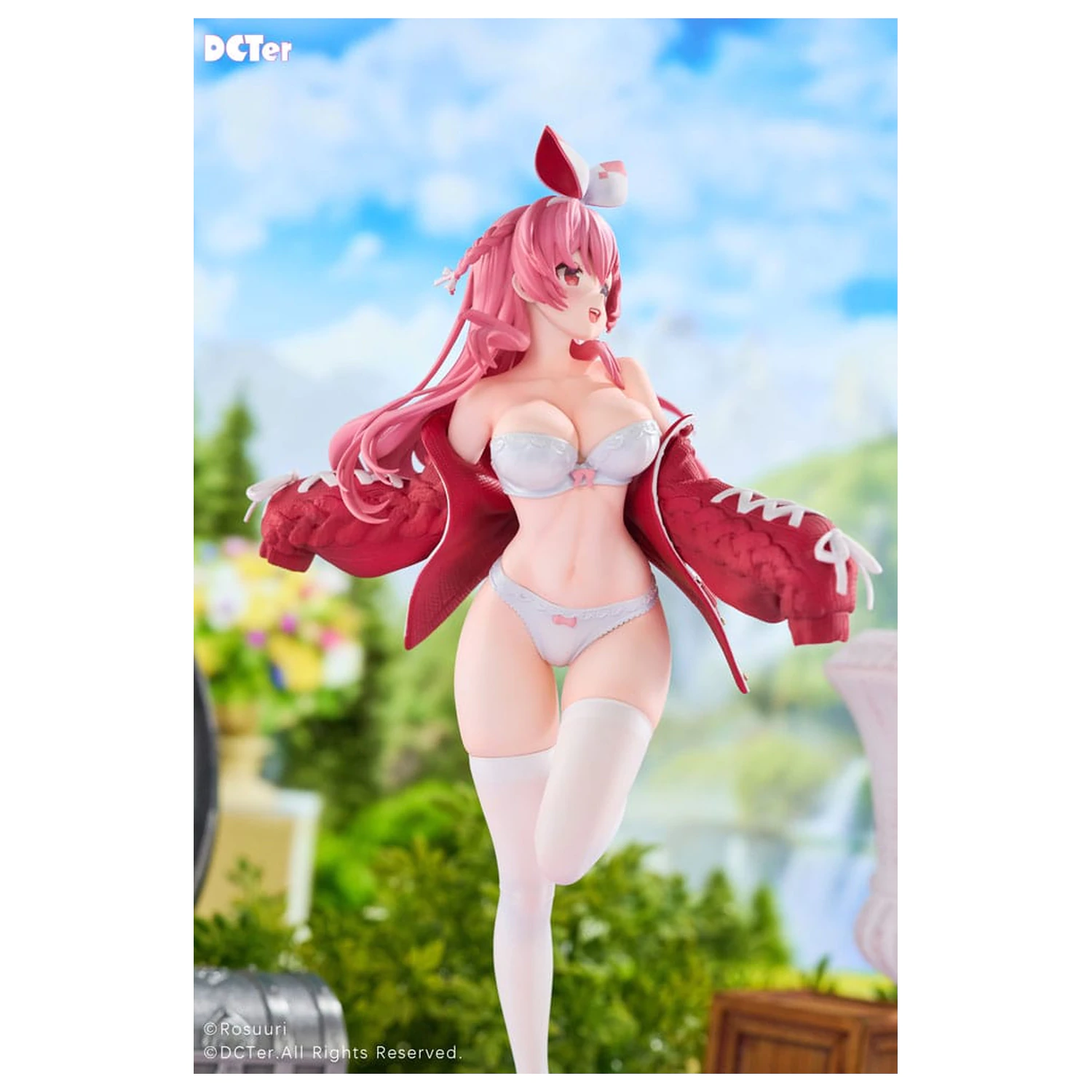 Rosuuri Original Character PVC Statue 1/7 White Rabbit Rosu Swimsuit Ver. 25 cm product photo