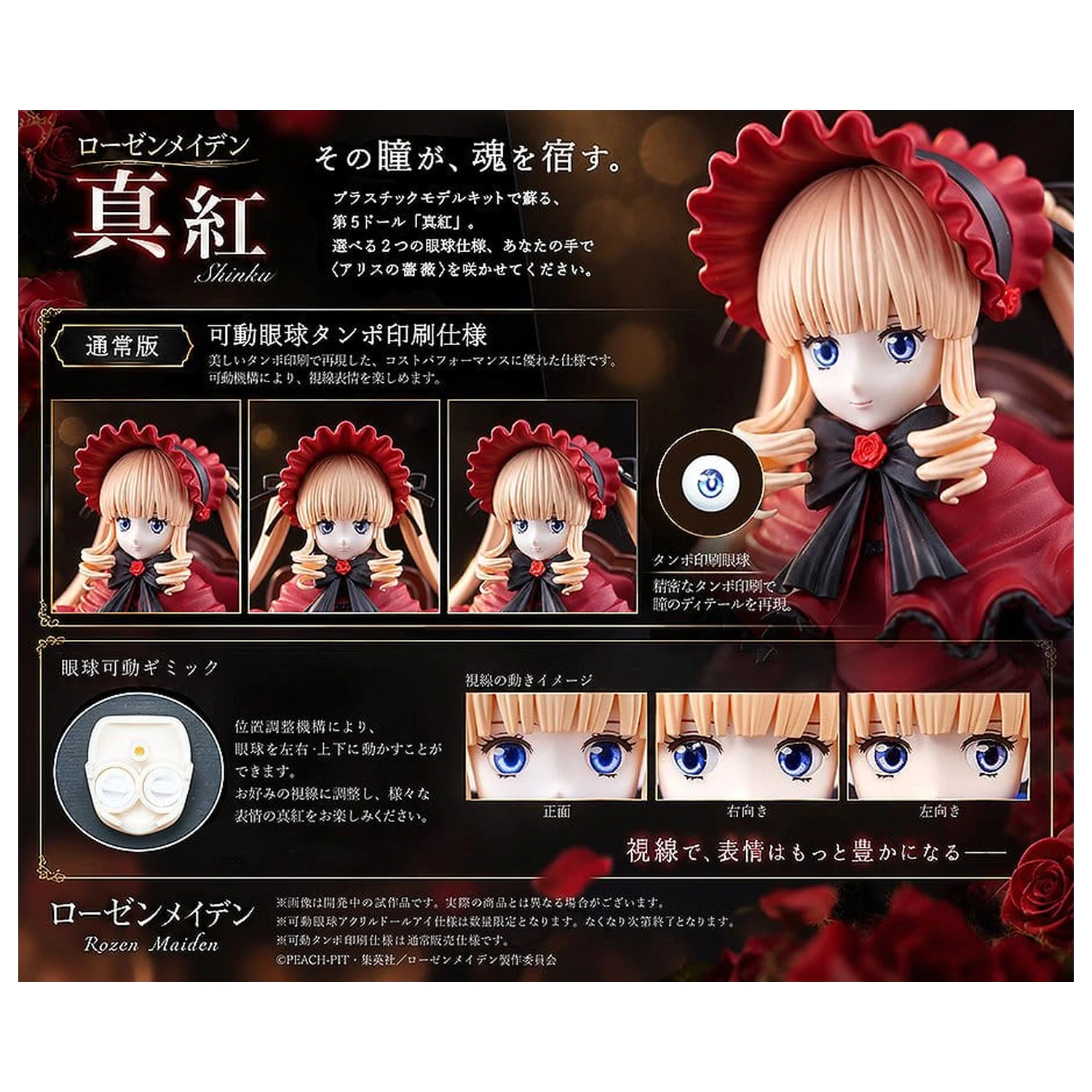Rozen Maiden Plastic Model Kit Shinku (Standard Version) 13 cm product photo