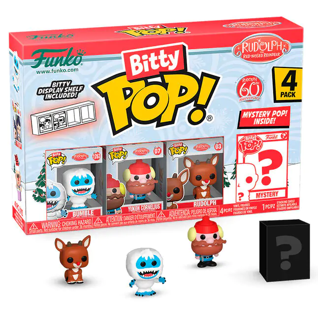 Rudolph Red Nosed Reindeer Bitty Funko POP! Vinyl Figure 4-Pack Rudolph Bumble product photo