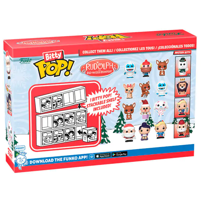 Rudolph Red Nosed Reindeer Bitty Funko POP! Vinyl Figure 4-Pack Santa product photo