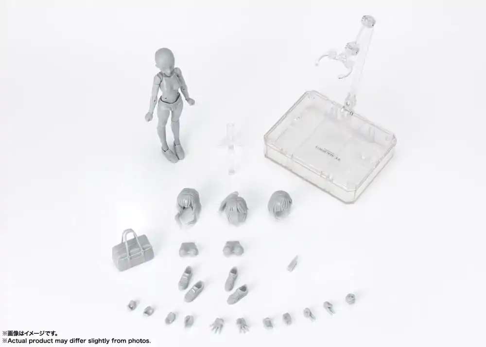 S.H. Figuarts Action Figure Body-Chan School Life Edition DX Set (Gray Color Ver.) 13 cm product photo