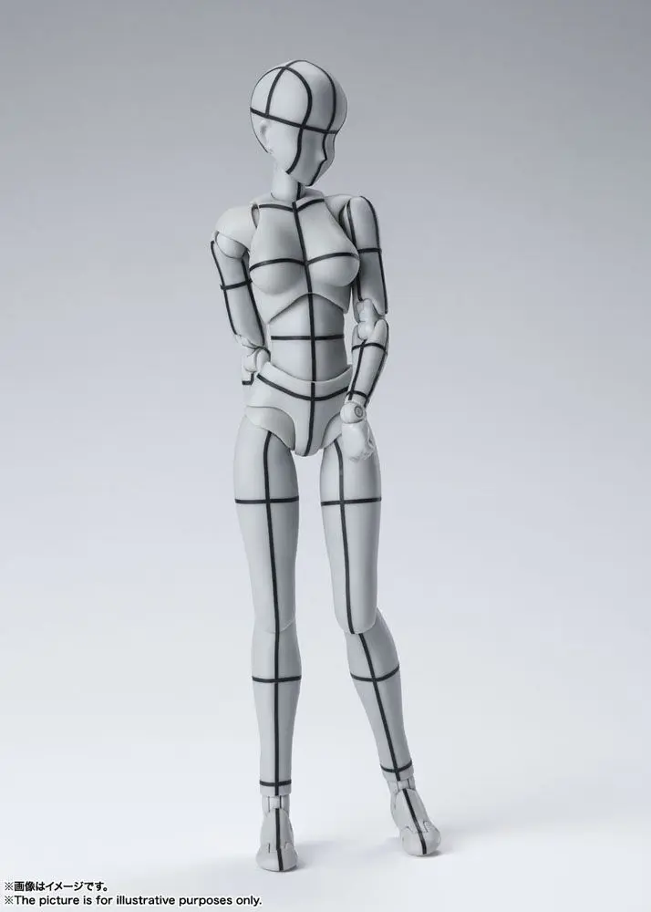 S.H. Figuarts Body Chan Action Figure Wireframe Gray Color Version 14 cm product photo