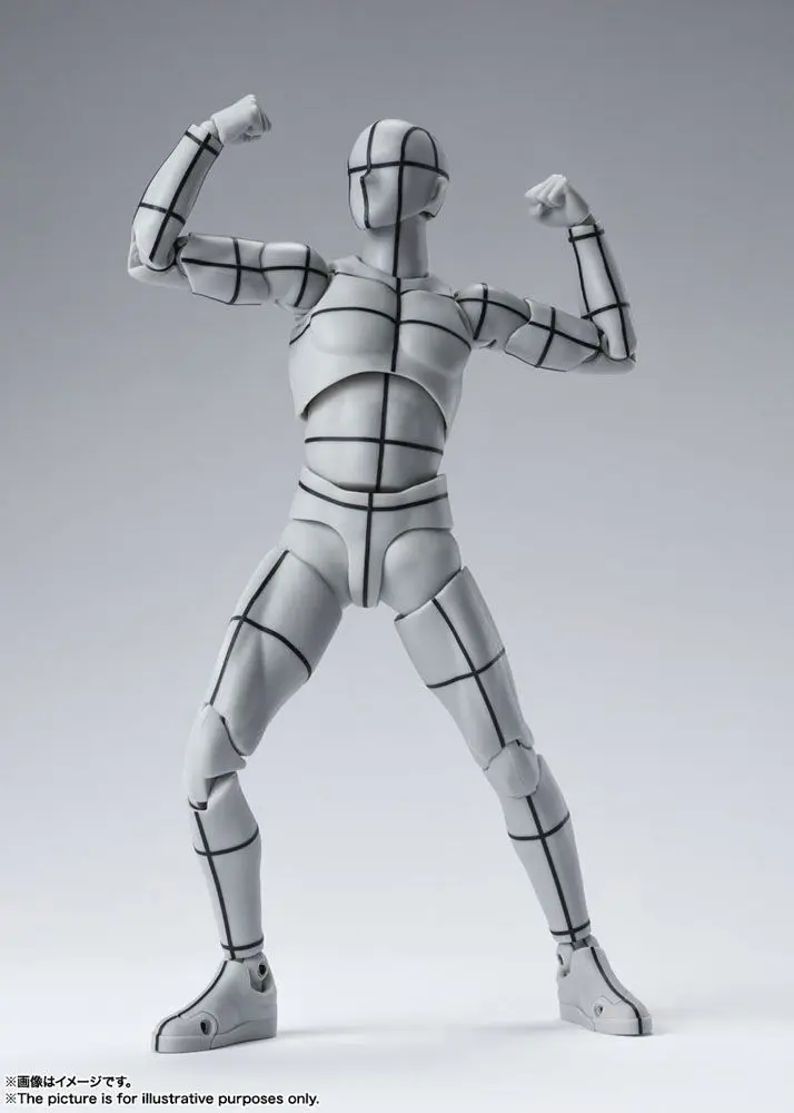 S.H. Figuarts Body Kun Action Figure Wireframe Gray Color Version 15 cm product photo