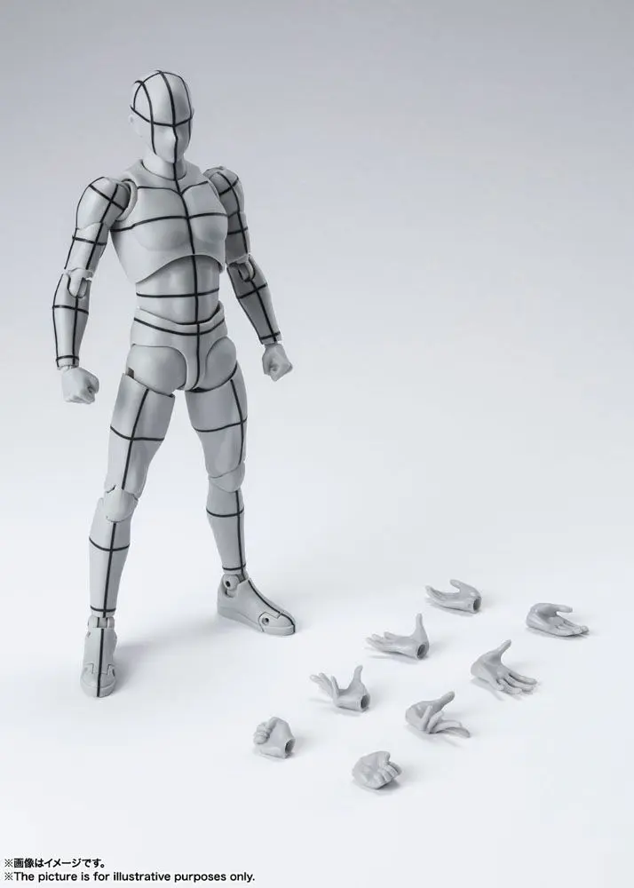 S.H. Figuarts Body Kun Action Figure Wireframe Gray Color Version 15 cm product photo
