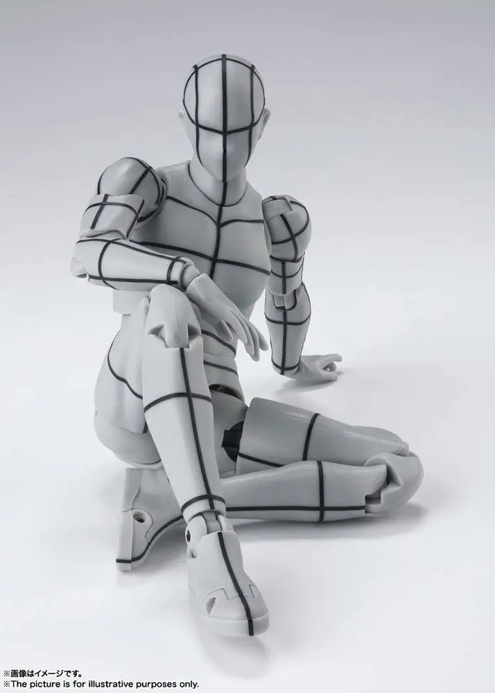 S.H. Figuarts Body Kun Action Figure Wireframe Gray Color Version 15 cm product photo