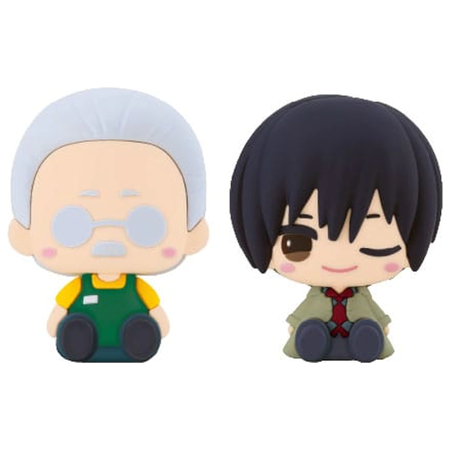 Sakamoto Days Pote Raba Rubber Mascot PVC Mini Figure Sakamoto Taro & Nagumo 8 cm product photo