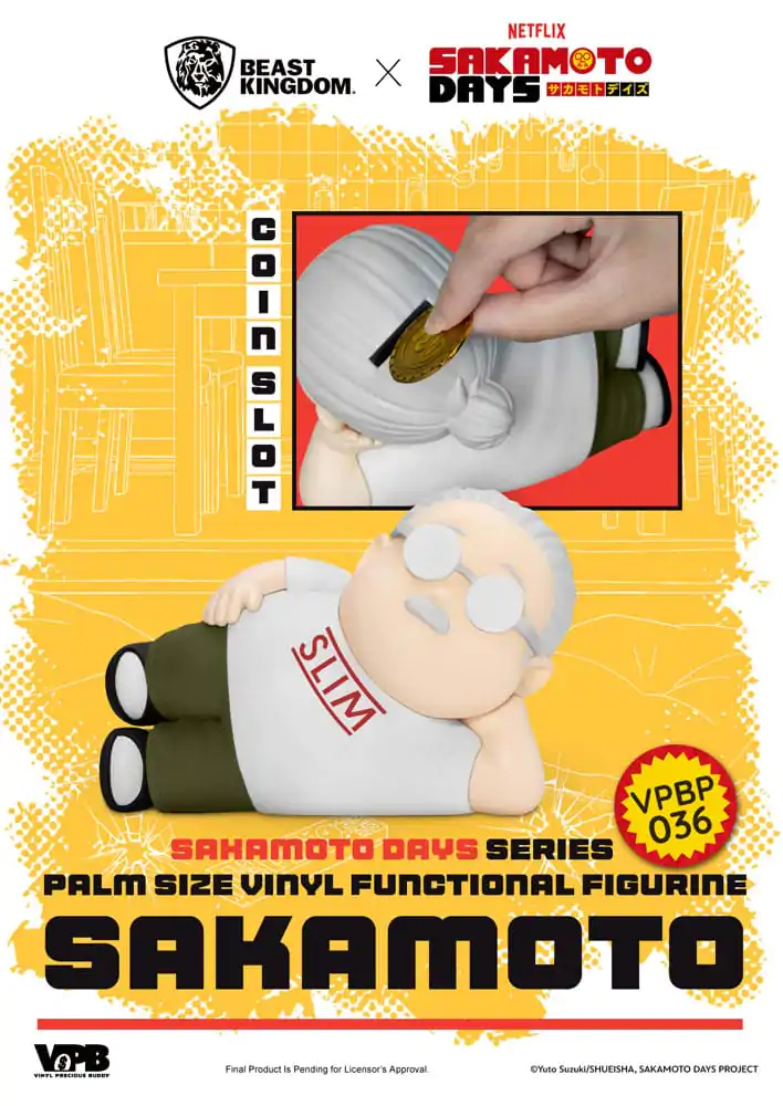 Sakamoto Days Piggy Vinyl Bank Taro Sakamoto 14 cm product photo