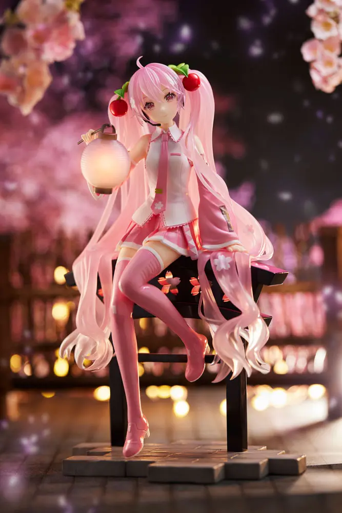 Sakura Miku AMP+ PVC Statue Sakura Lantern Ver. 20 cm product photo