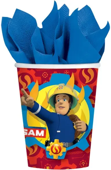 Fireman Sam Paper Cups 8 pcs 250 ml product photo