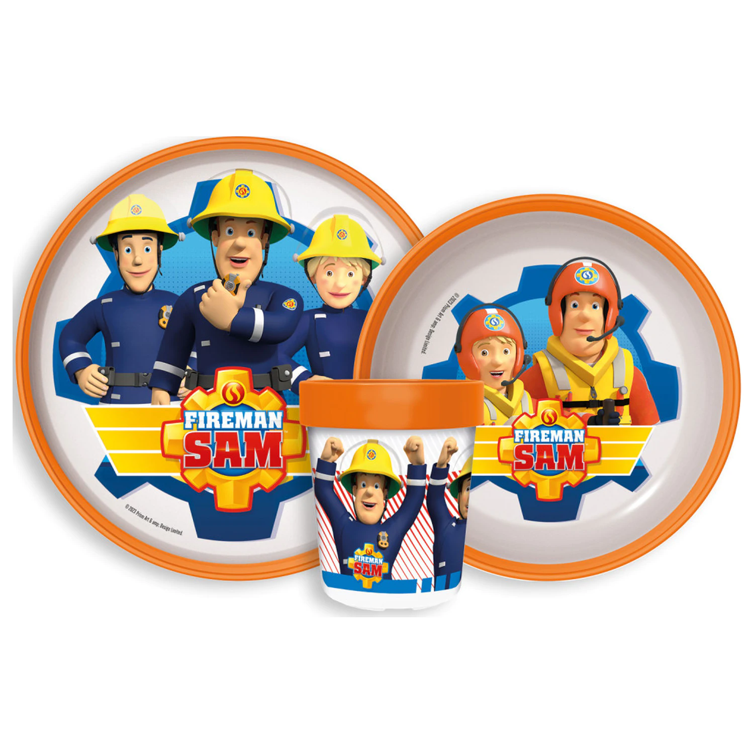 Fireman Sam Rescue Mission Non-slip Dinnerware Set, Micro Plastic Set product photo