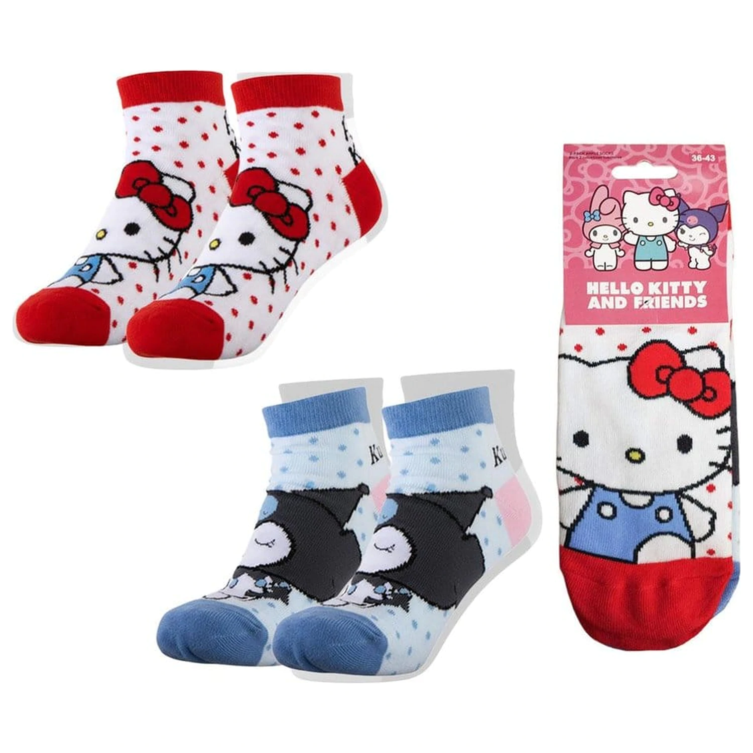 Sanrio Socks 2-Pack Hello Kitty Short 36-43 product photo