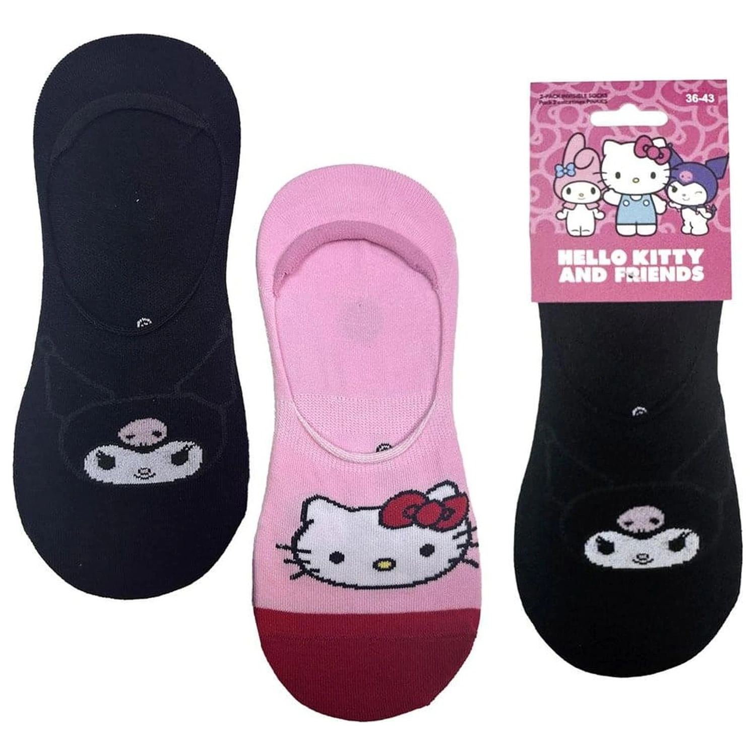 Sanrio Socks 2-Pack Hello Kitty Pinkies 36-43 product photo