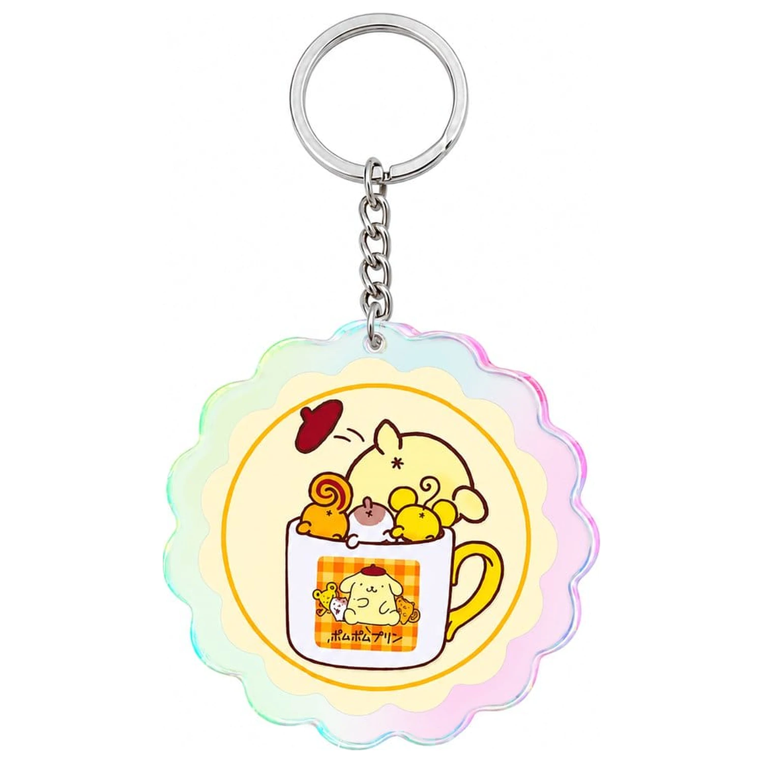 Sanrio Acrylic Keychain Pompompurin 30th Anniversary Squishy Cute Purin 02 product photo