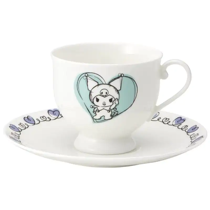 Sanrio Bone China Mug &amp; Plate Set Kuromi product photo