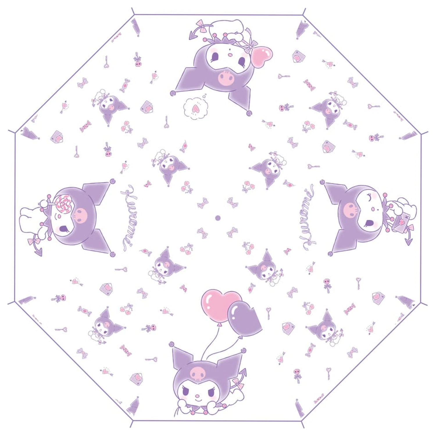 Sanrio Cane Umbrella Kuromi Kawaii Transparent product photo