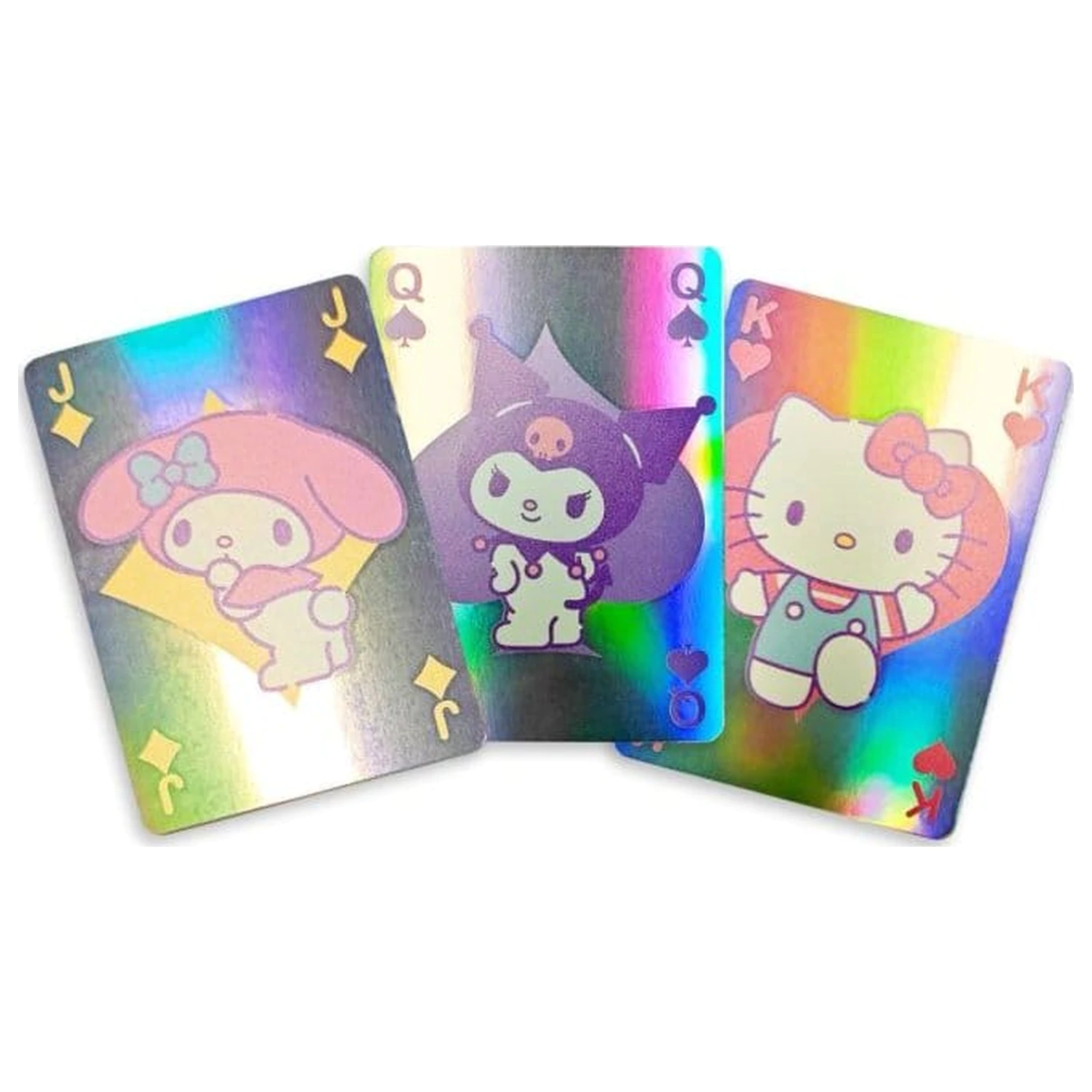 Sanrio Playing Cards Hello Kitty & Friends Cupcake French-suited Deck Holographic     product photo