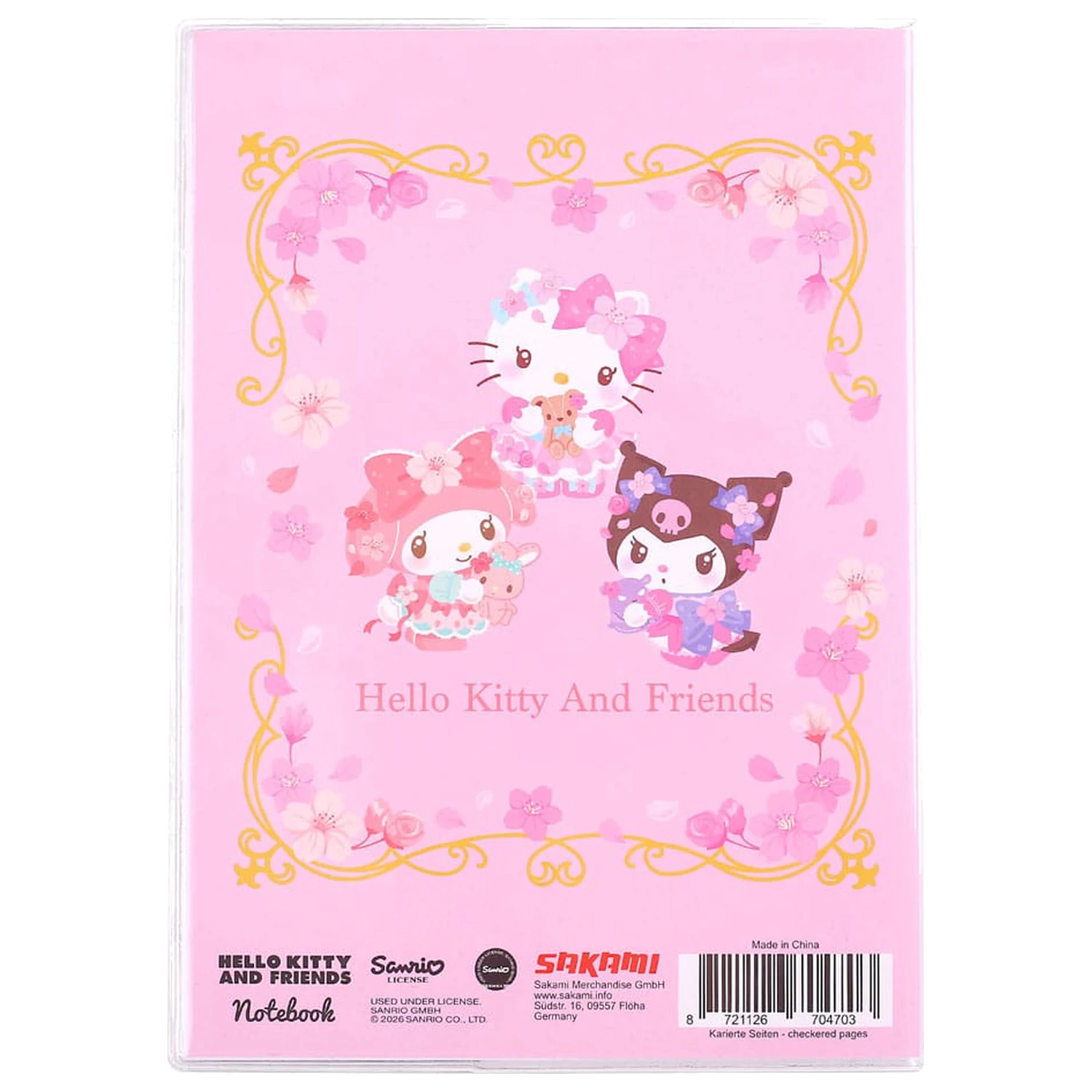 Sanrio Notebook Hello Kitty & Friends Sakura Series Holographic Checkered  product photo