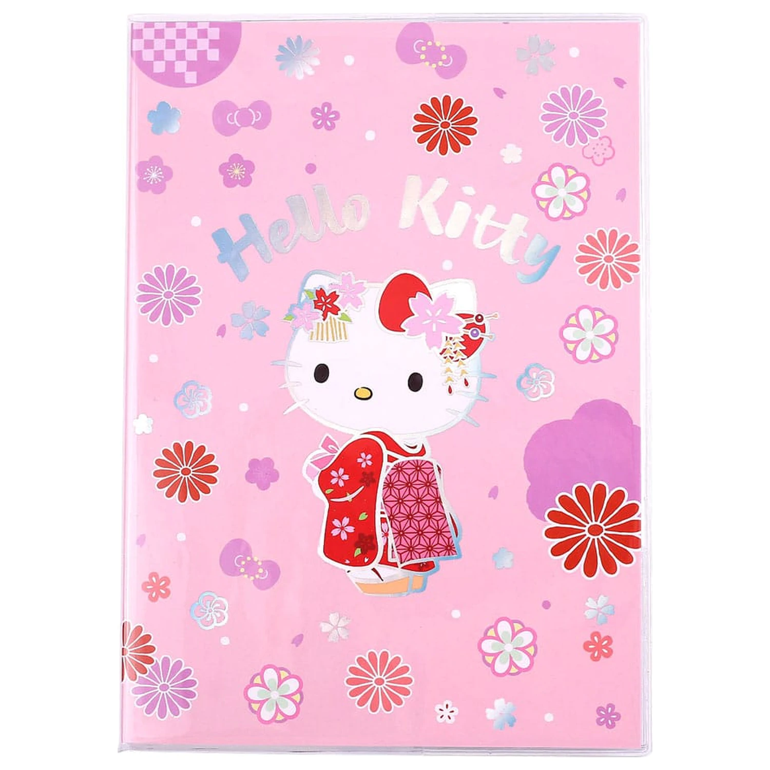 Sanrio Notebook Hello Kitty Kimono Holographic Checkered product photo
