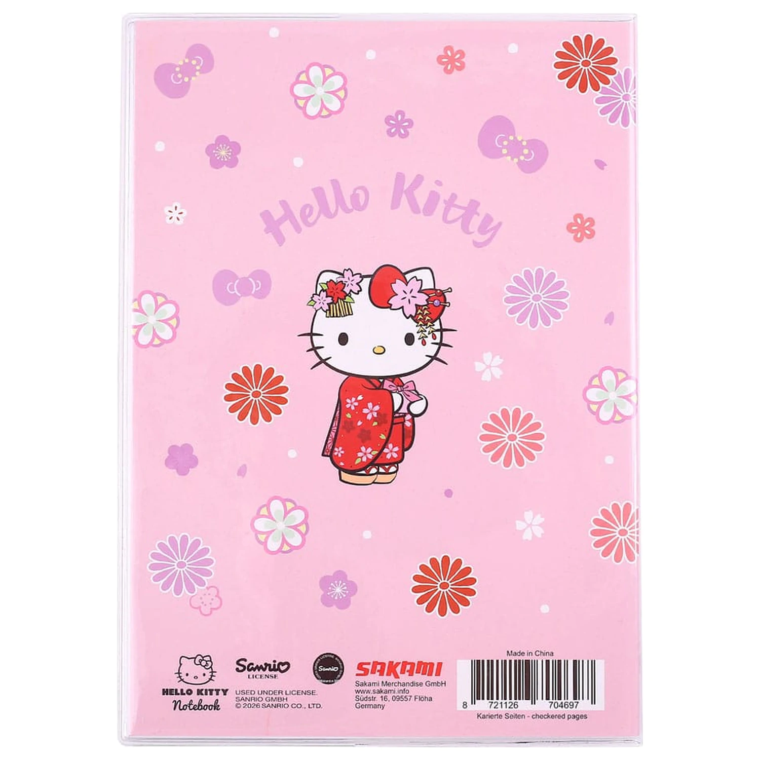 Sanrio Notebook Hello Kitty Kimono Holographic Checkered product photo