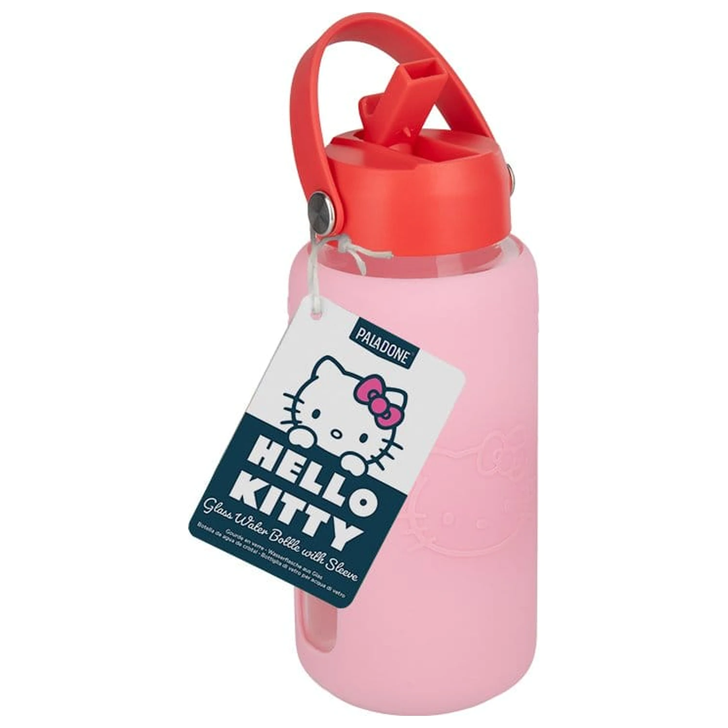 Sanrio Glass Water Bottle Hello Kitty with Sleeve product photo
