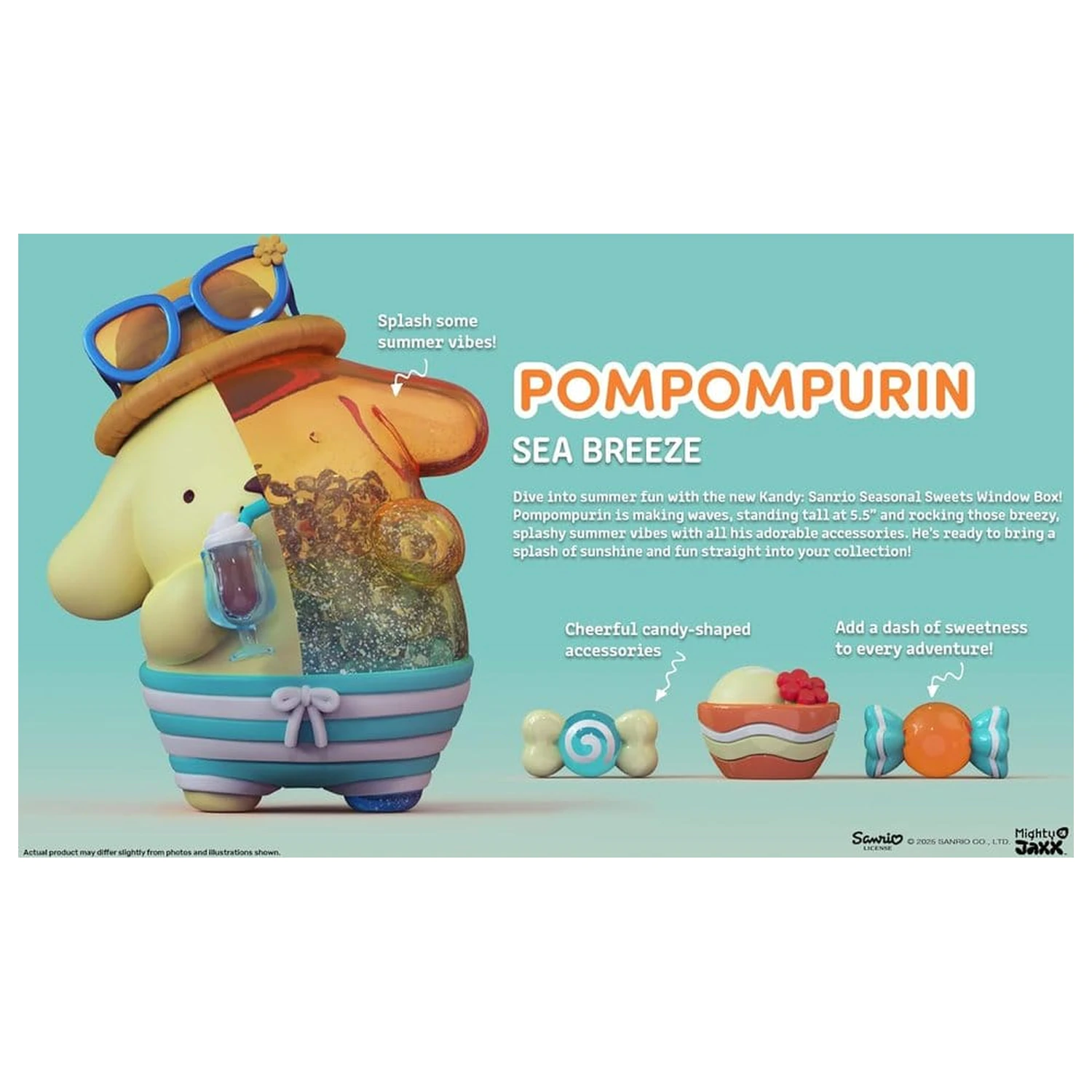 Sanrio Kandy Pompompurin Sea Breeze Series 15 cm  product photo