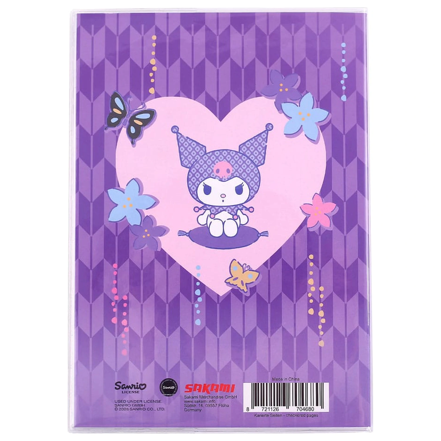 Sanrio Notebook Kuromi Japanese Holographic Checkered product photo