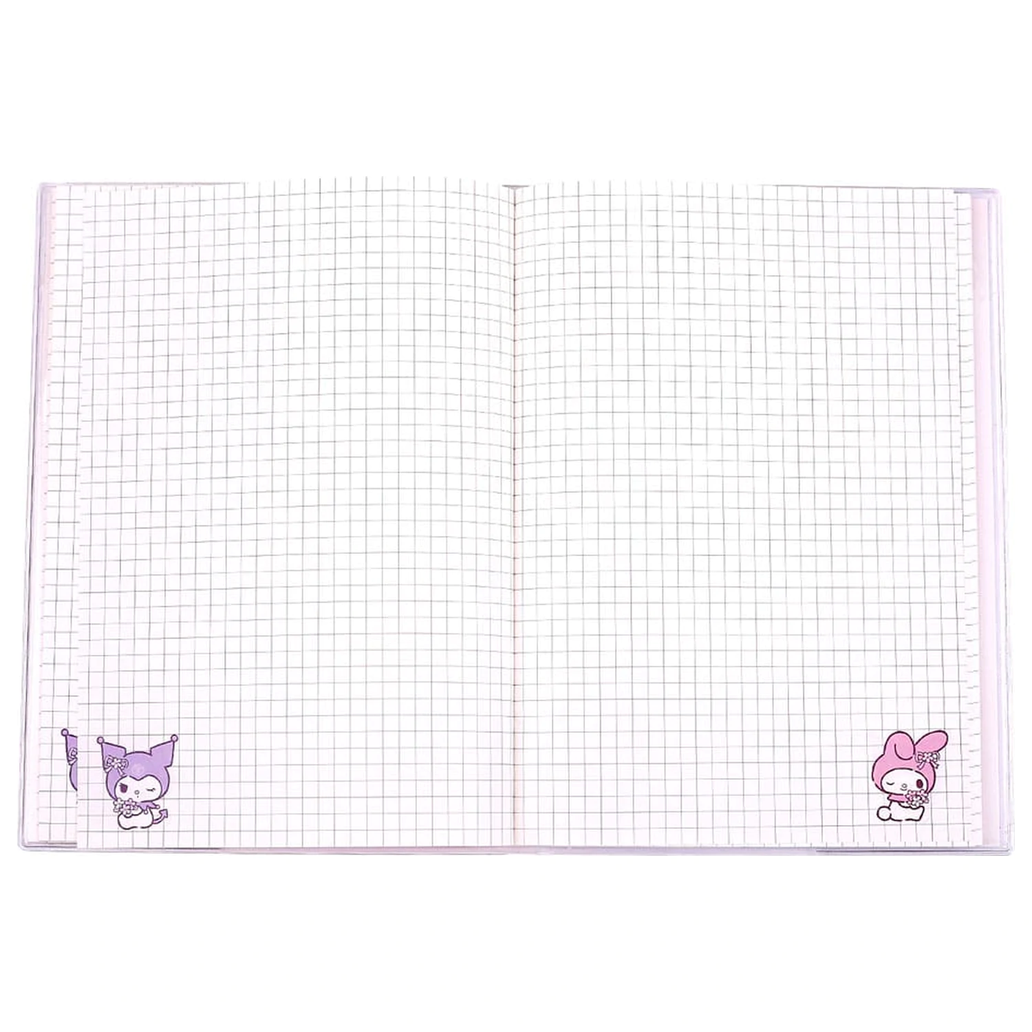 Sanrio Notebook Kuromi & My Melody Pastel Flower Holographic Checkered product photo