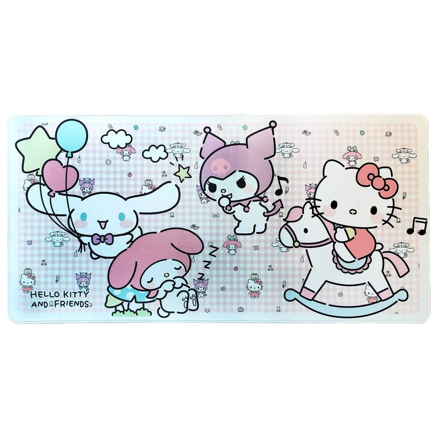 Sanrio Pink Black Party Series XXL Mousepad Hello Kitty & Friends Infant Style product photo