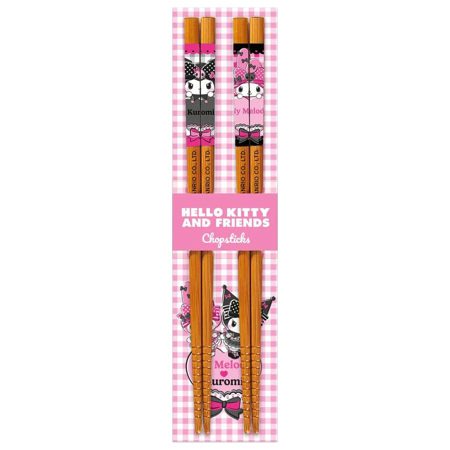 Sanrio Pink Black Party Series Chopsticks Hello Kitty Kimono product photo