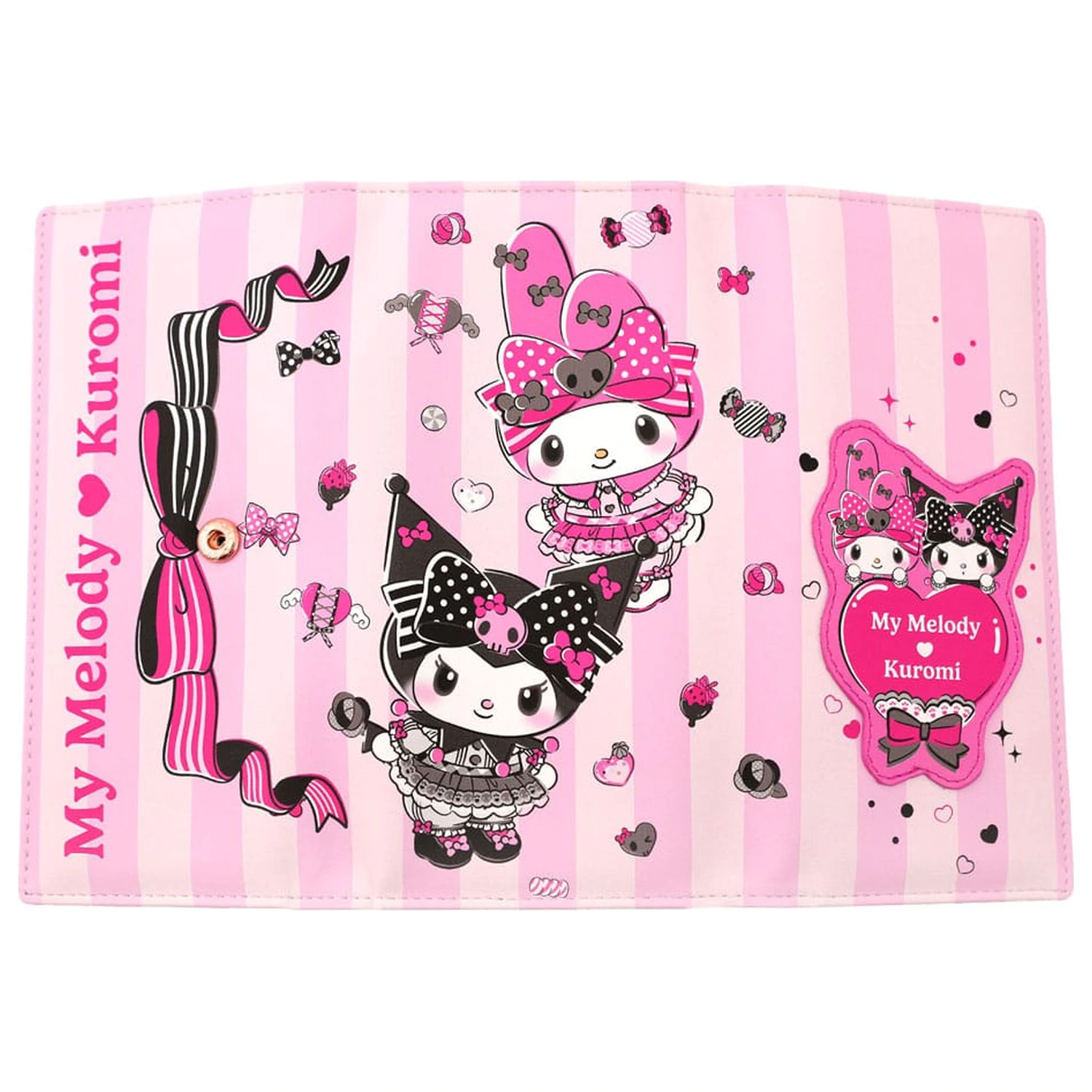 Sanrio Pink Black Party Series Coin Purse Kuromi & My Melody product photo