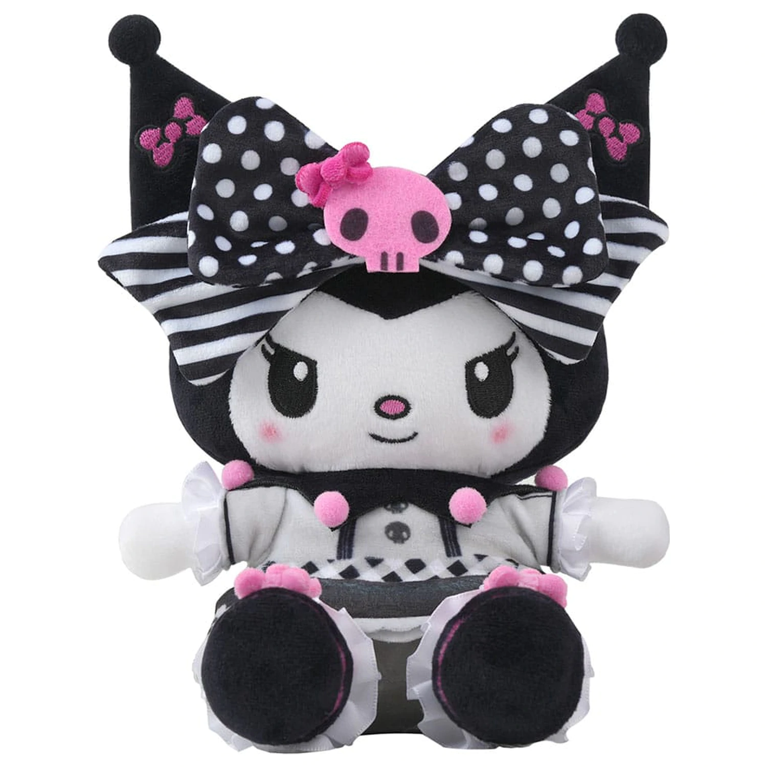 Sanrio Pink Black Party Series Plush Figure Kuromi 17 cm     product photo