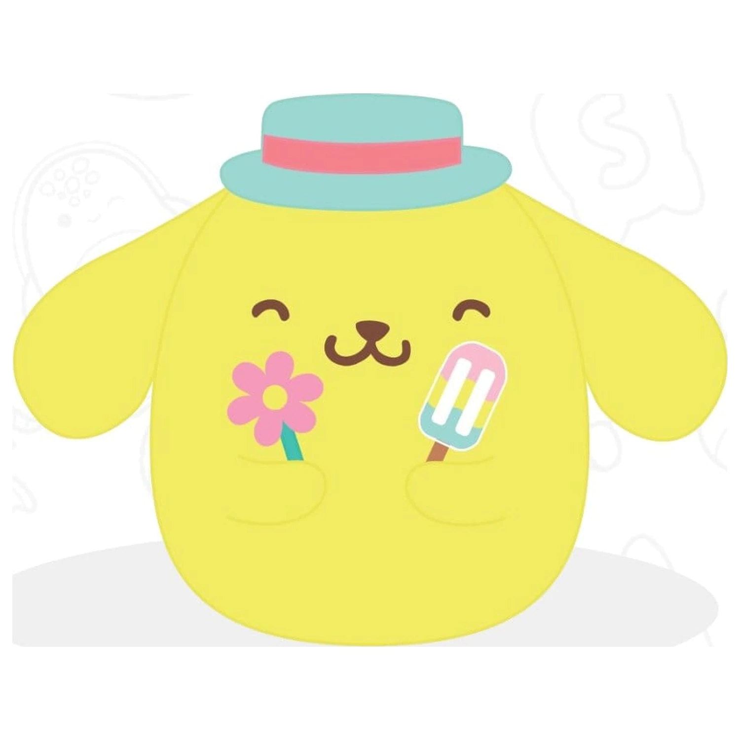 Sanrio Squishmallow Plush Figure Hello Kitty and Friends Seize the Moment Pompompurin Popsicle 20 cm product photo