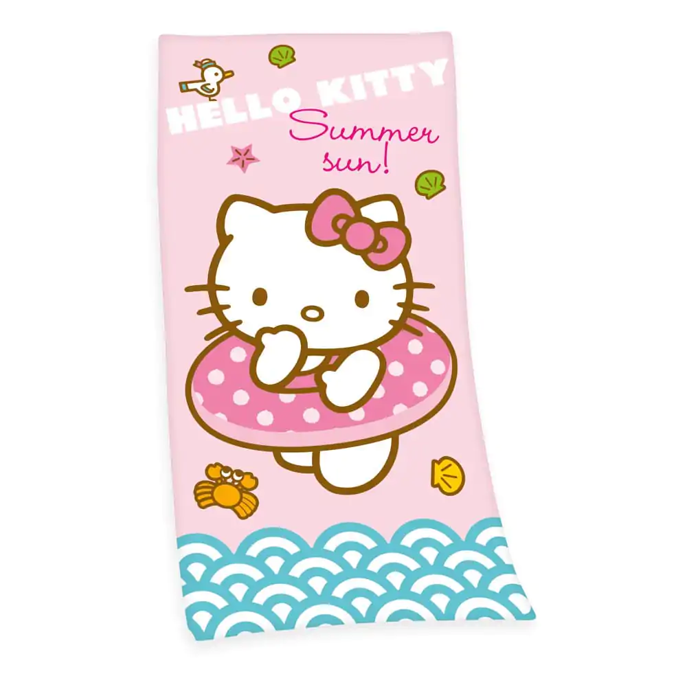 Sanrio Velour Hello Kitty Summer Sun towel 75 x 150 cm product photo