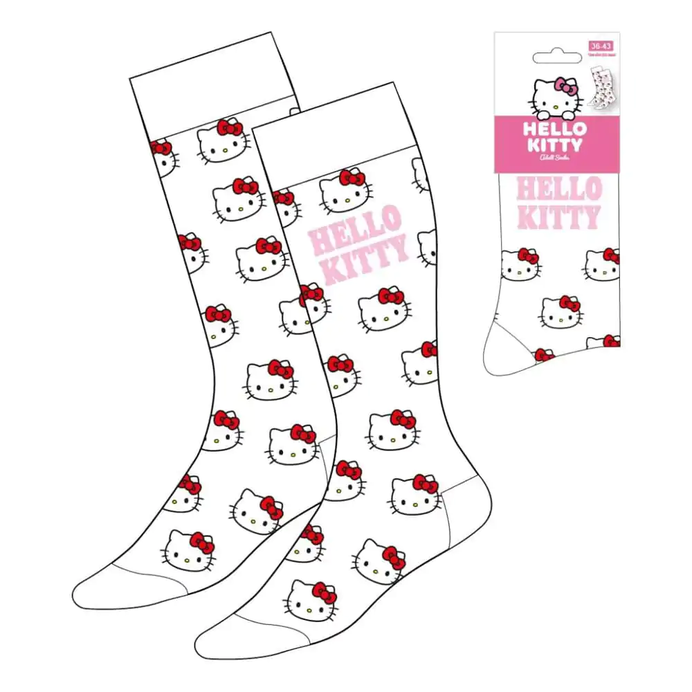 Sanrio Socks Hello Kitty Face White 36-43 product photo
